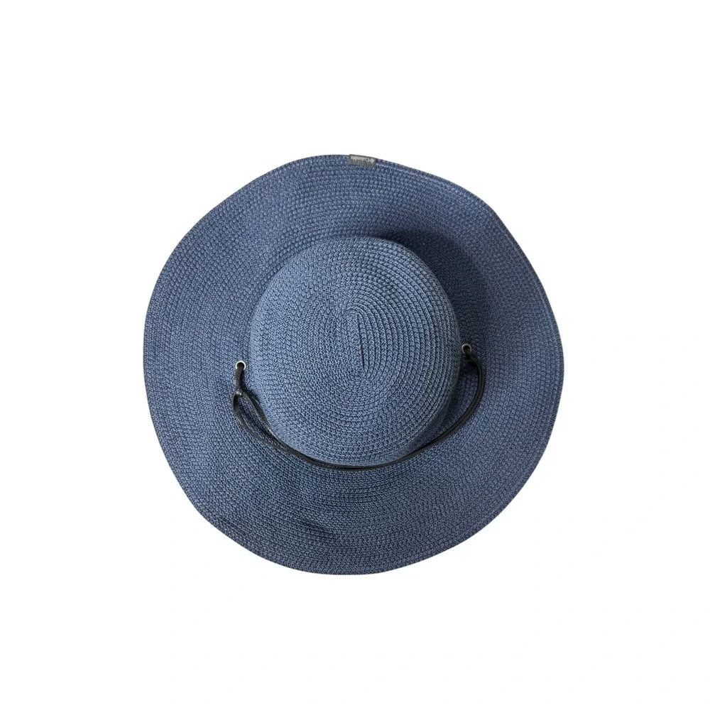 Columbia Global Adventure Packable Straw Hat Navy Blue‎ Wide Brim Floppy Sun Hat